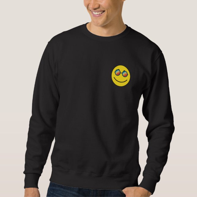 Pocket Smiling Face Summer Costume Happy Cute Smil Sweatshirt (Vorderseite)