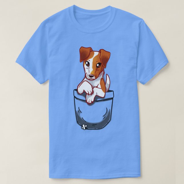 Pocket Smooth Fox Terrier Dog T-Shirt (Design vorne)
