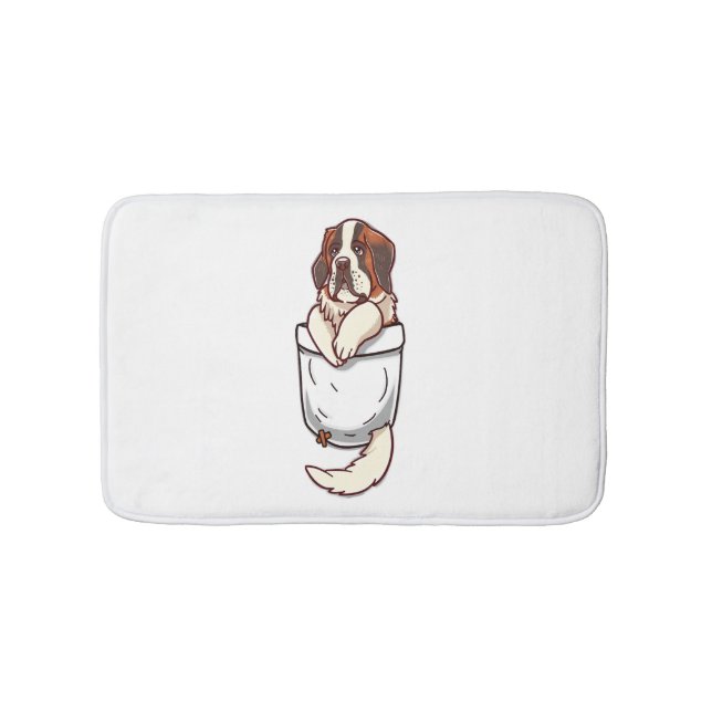 Pocket St Bernard Puppy Badematte (Vorderseite)