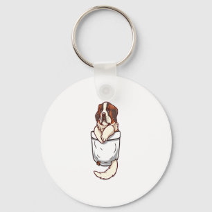 Pocket St Bernard Puppy Schlüsselanhänger