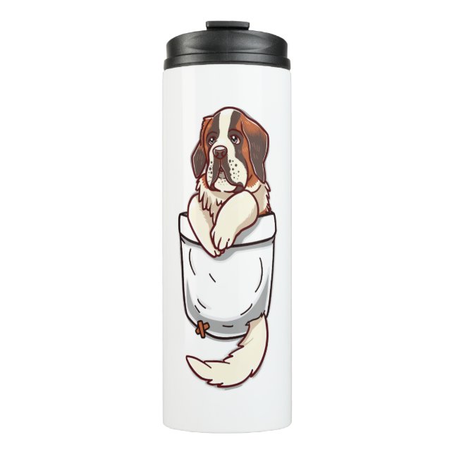 Pocket St Bernard Puppy Thermosbecher (Vorderseite)