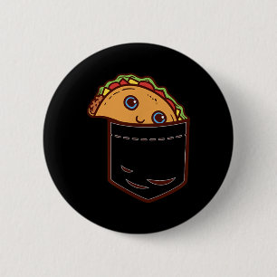 Pocket Taco Dienstag Cinco De Mayo Mexican Food Fo Button