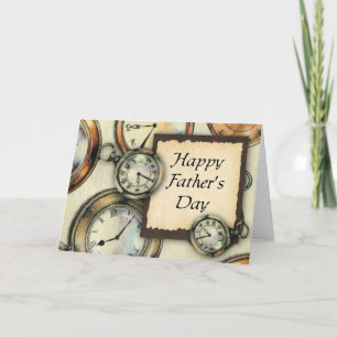 Pocket Watch Father's Day Card (Großer Druck) Karte