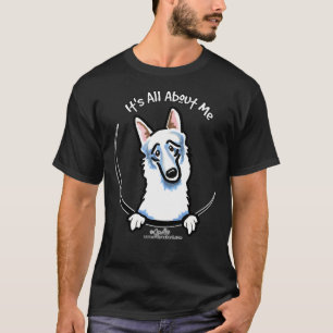 Pocket White German Shepherd alles über mich T-Shirt