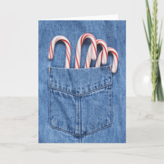 Pocketful der Zuckerstange-Karte Feiertagskarte
