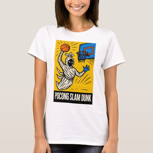 Pocong Slam Dunk - Klassischer Pop Art T-Shirt (Vorderseite)