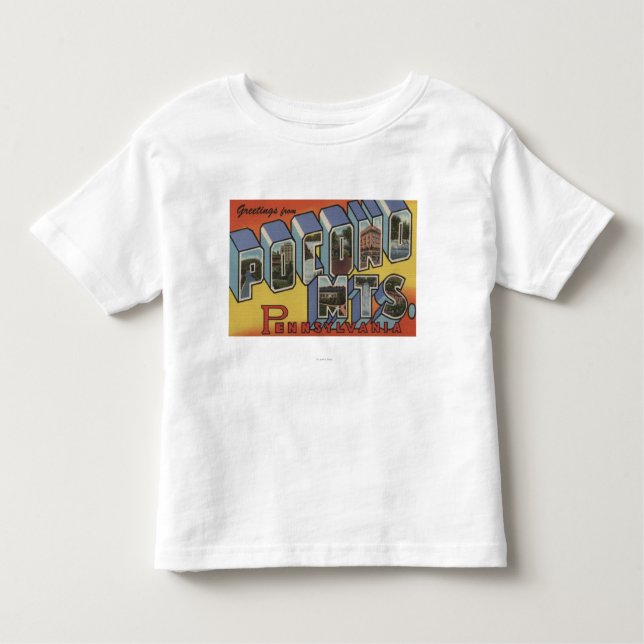 Pocono Berge - große Buchstabe-Szenen Kleinkind T-shirt (Vorderseite)
