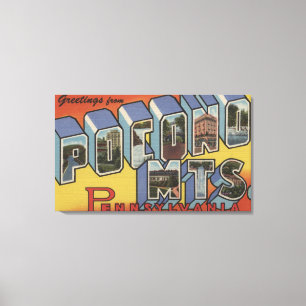 Pocono Berge - große Buchstabe-Szenen Leinwanddruck