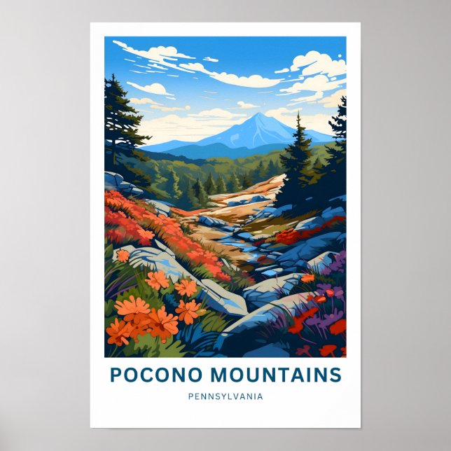 Pocono Berge Pennsylvania Reisen Print Poster (Vorne)