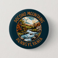 Pocono Berge Pennsylvania Sunset Retro Kunst, Dich