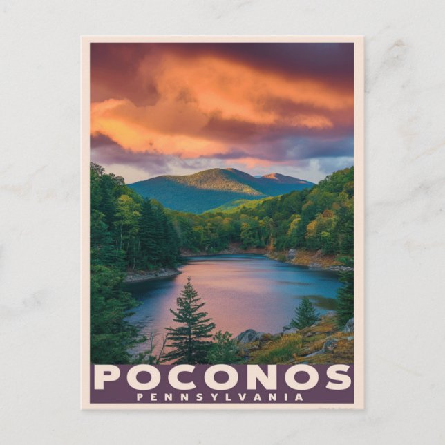 Pocono Mountains Pennsylvania Postkarte (Vorderseite)