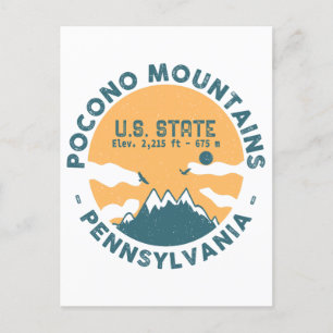 Pocono Mountains Pennsylvania - Retro Souvenirs Postkarte