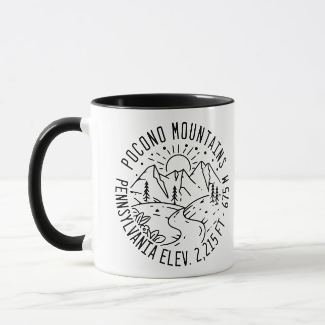 Pocono Mountains Pennsylvania - Retro Souvenirs Tasse (Links)