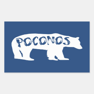 Poconos Bear Rechteckiger Aufkleber