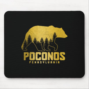 Poconos Pennsylvania Bär Wanderung Vintage Pocono Mousepad