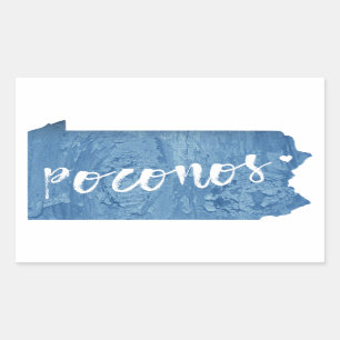 Poconos, Pennsylvania Holzkörner Rechteckiger Aufkleber