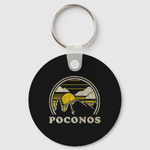 Poconos Pennsylvania Pa T-Shirt Vintage Wandern Mo Schlüsselanhänger
