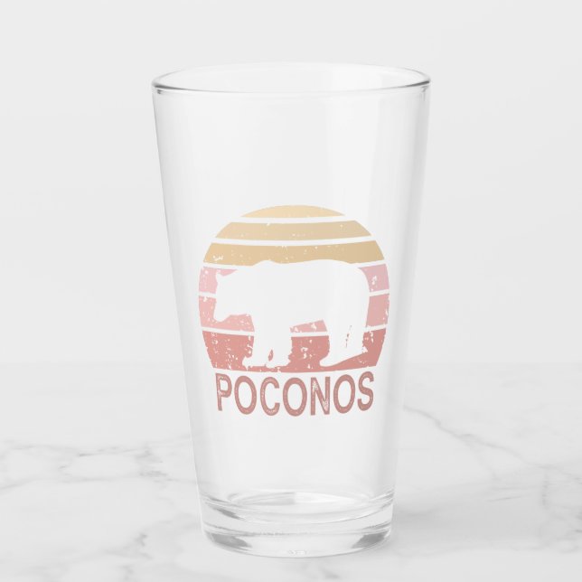 Poconos Retro Bär Glas (Vorderseite)