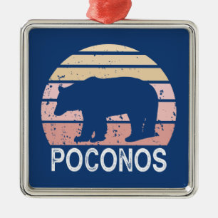 Poconos Retro Bär Ornament Aus Metall