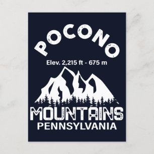 Poconos Retro Pennsylvania Berge Postkarte