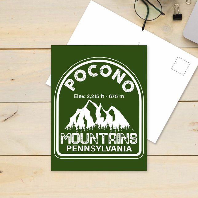 Poconos Retro Pennsylvania Berge Postkarte (Von Creator hochgeladen)
