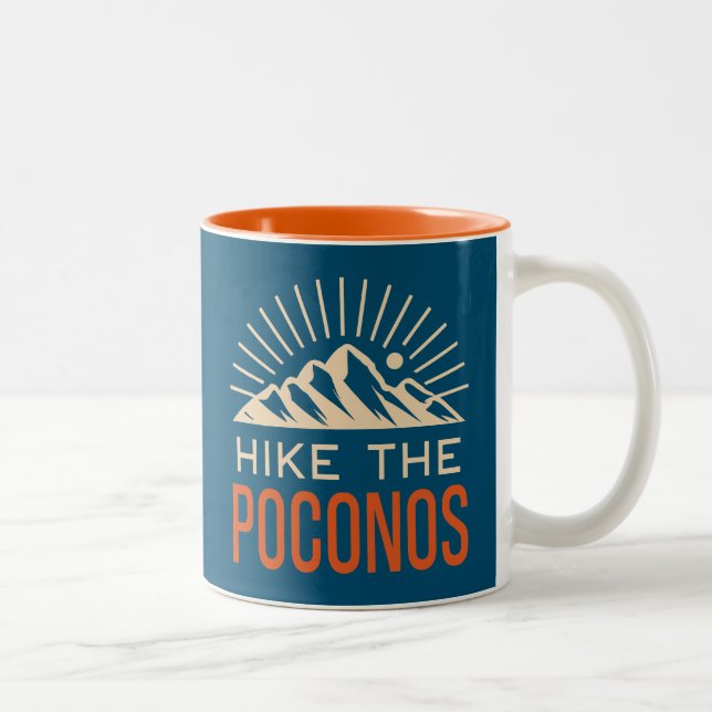 Poconos-Sonnenaufgang Zweifarbige Tasse (Rechts)