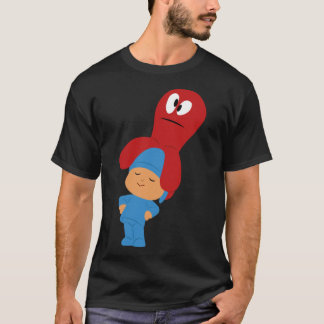pocoyo hat auf dem Kopf Classic T - Shirt gefangen