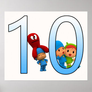 Pocoyo lustiger Kindergeburtstag 10. Junge und Gir Poster
