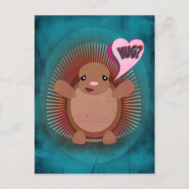 Pocupine Hug Postkarte (Vorderseite)