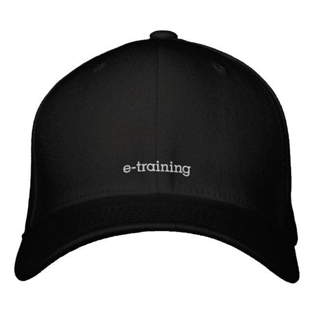 Pod-e-Training Black Wool Baseball Cap Bestickte Baseballkappe (Vorderseite)