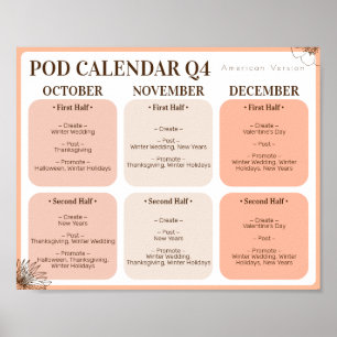 POD Werbekalender 4. Quartal Poster