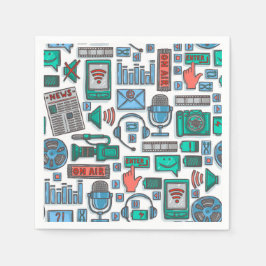 Podcast Birthday Party Serviette