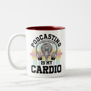 Podcast Content Creators Radio Show Podcasting Zweifarbige Tasse
