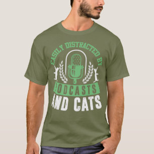 Podcast Funny Cat Lover Zitat Listing Premium T-Shirt