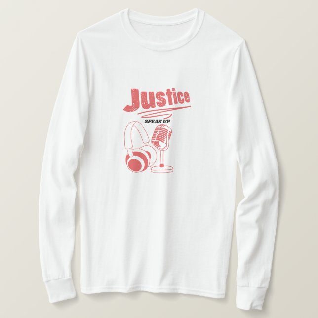 Podcast für das Shirt der Justiz (Design vorne)