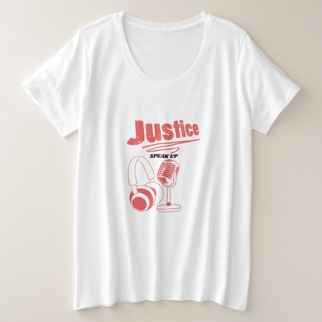 Podcast für das Shirt der Justiz (Design vorne)