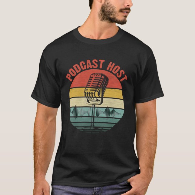Podcast Host Podcaster Podcasting Interview Stream T-Shirt (Vorderseite)