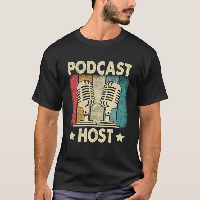 Podcast Host Podcaster Podcasting Interview Stream T-Shirt (Vorderseite)