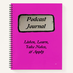 Podcast Journal Pink Notizbuch
