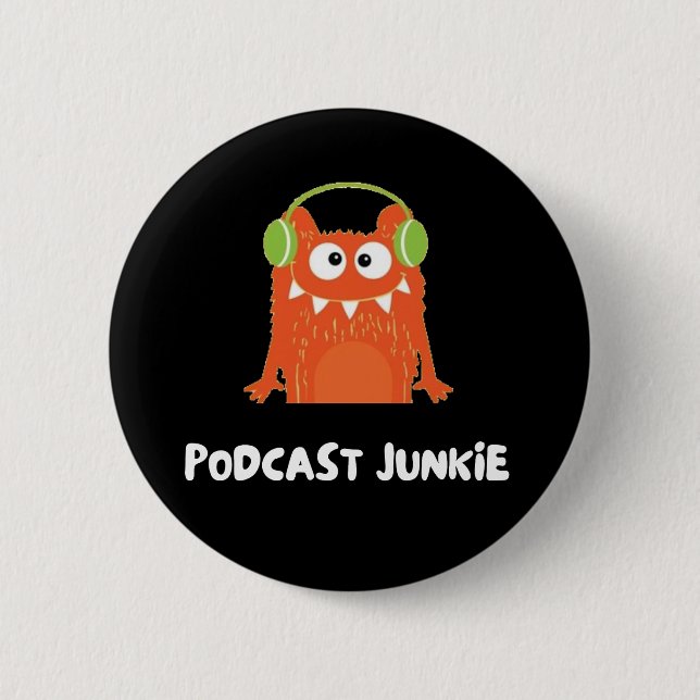 Podcast-Junkie Button (Vorderseite)
