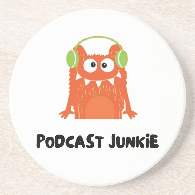 Podcast-Junkie Getränkeuntersetzer (Vorne)