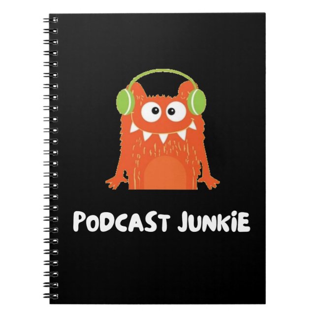 Podcast-Junkie Notizblock (Vorderseite)