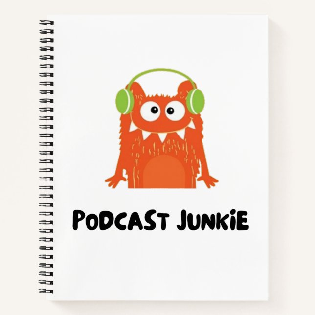 Podcast-Junkie Notizbuch (Vorderseite)