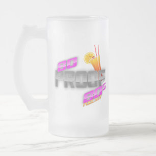 Podcast-Logo-Bier-Tasse 80er mit 80 Beweisen Mattglas Bierglas