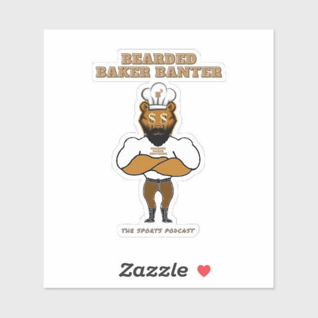 Podcast-Logo des Baker Baker Banter Aufkleber (Blatt)