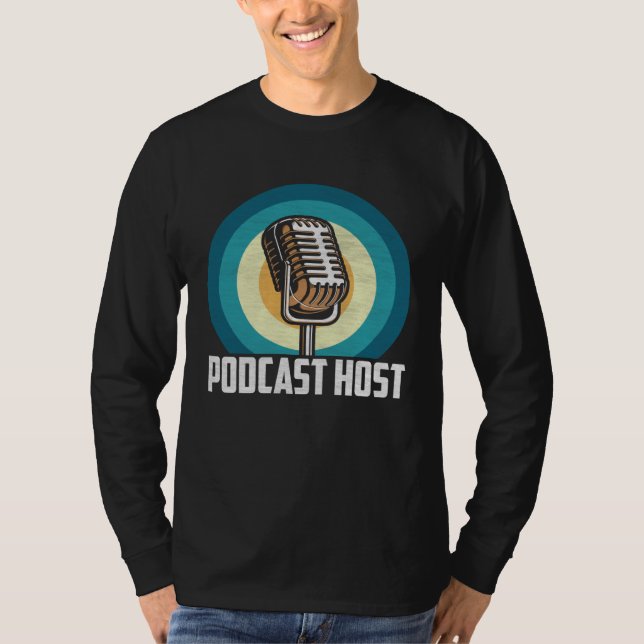 Podcast-Moderator  Podcaster Podcasting-Interview- T-Shirt (Vorderseite)
