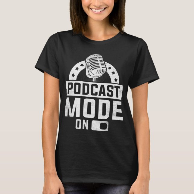 Podcast-Modus für Podcaster-Interviewer T-Shirt (Vorderseite)