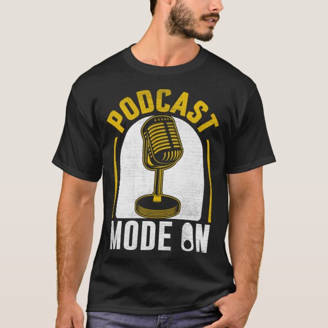 Podcast-Modus für Podcaster-Interviewer T-Shirt (Vorderseite)