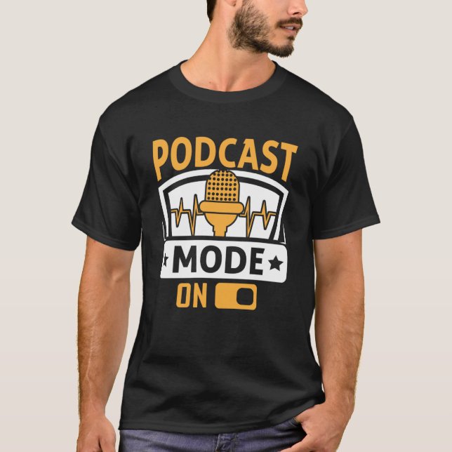 Podcast-Modus für Podcaster-Interviewer T-Shirt (Vorderseite)