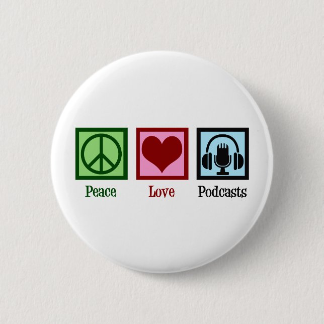 Podcast Peace Liebe Podcasts Button (Vorderseite)